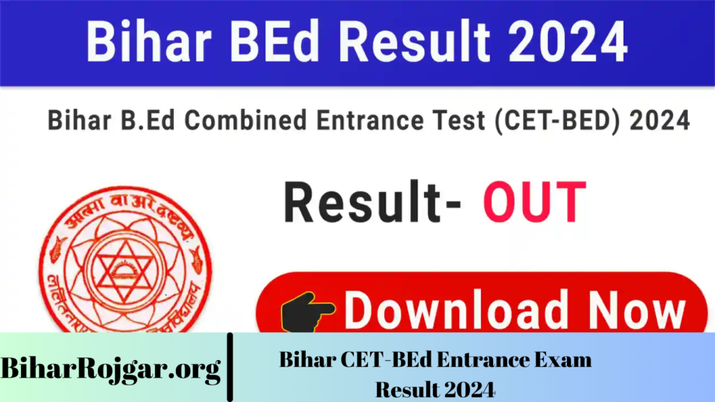 Bihar CET-BEd Entrance Exam Result 2024