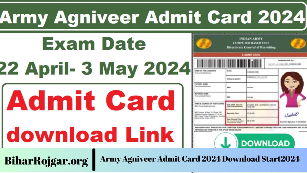 Army Agniveer Admit Card 2024 Download Start2024