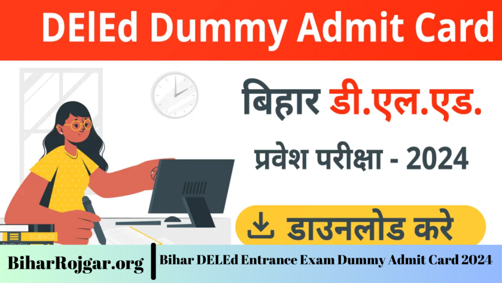 Bihar DELEd Entrance Exam Dummy Admit Card 2024