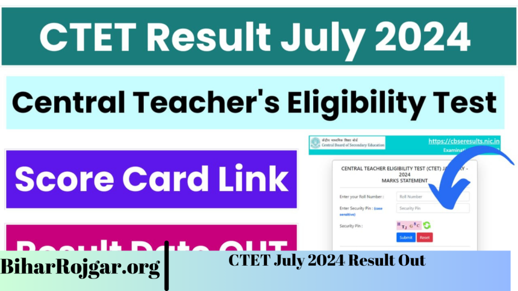 CTET July 2024 Result Out