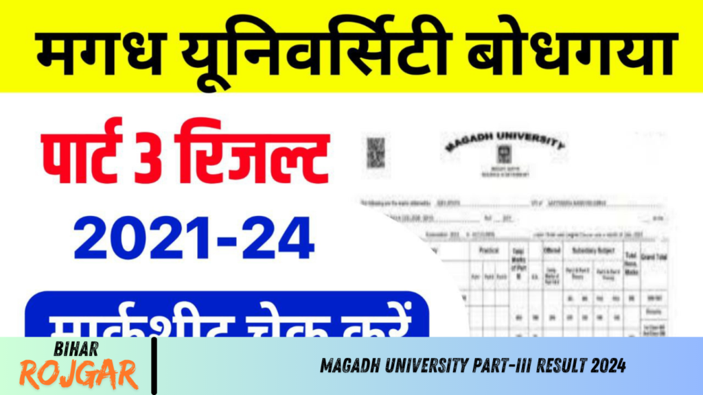 Magadh University PART-III Result 2024